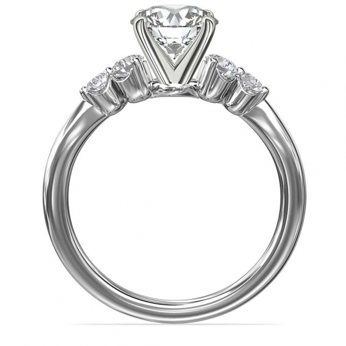 Set Pendentif Et Boucles D'oreilles Diamants 2,95 Ct En Or Blanc 14K - Coupe Excellente, Naturels