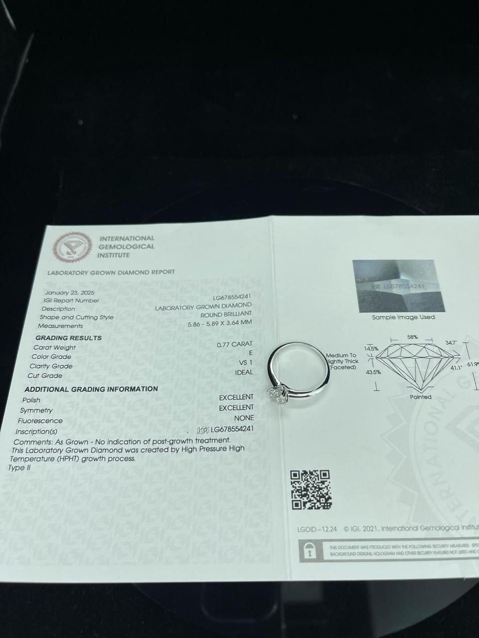 TIFFANY 6 UÑAS LABGROWN 0.77 Ct - Image 4